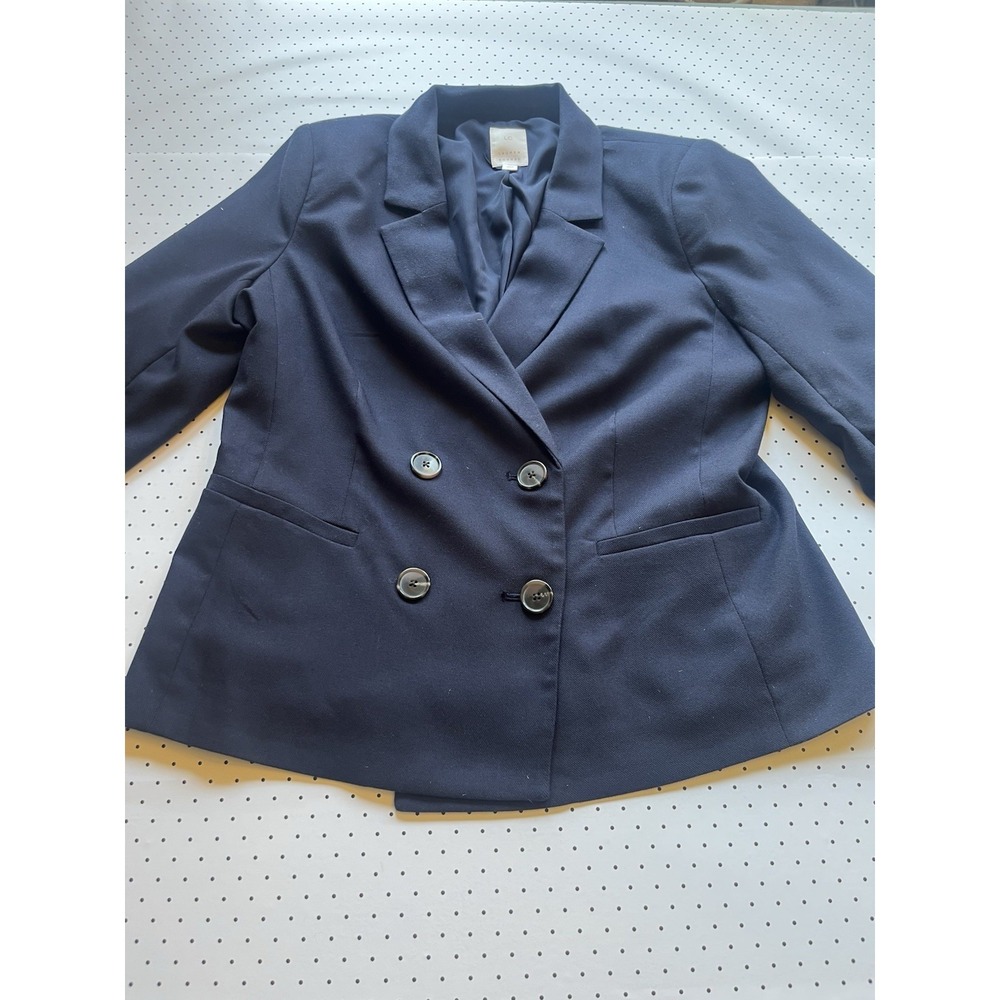 LC Lauren Conrad Navy Double Breasted Blazer Jacket Medium